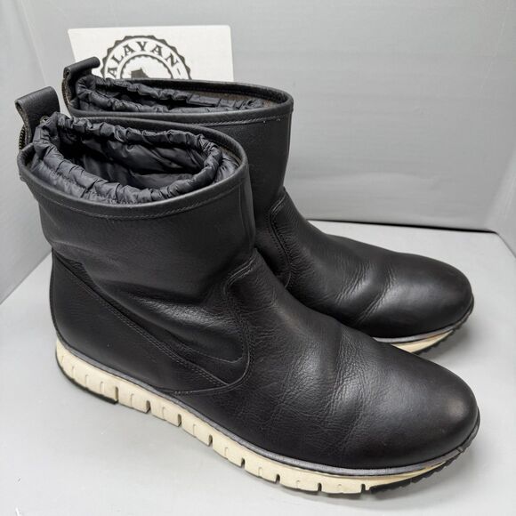 Cole Haan Black Leather Waterproof Boots Grand Explore Zerogrand Men Size 15 main image 9